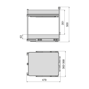Carrello estraibile Harmony con chiusura soft