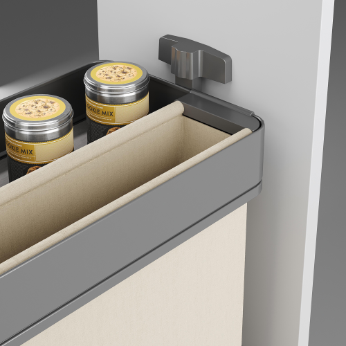 Carrello estraibile con cestelli e portapane Harmony con chiusura soft