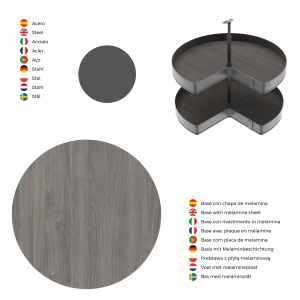 Coppia di cestelli girevole Harmony 3/4