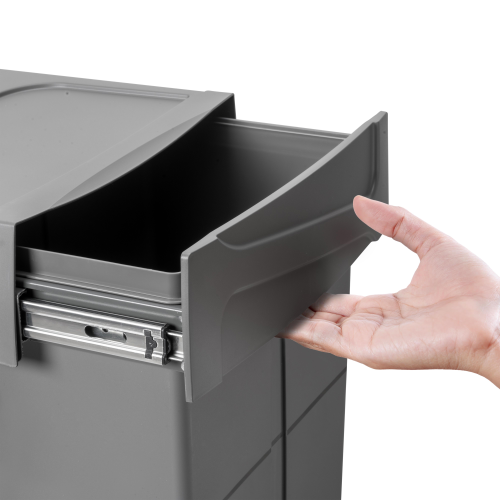 Pattumiere per raccolta differenziata Recycle per cucina, 2 x 25 L, fissaggio inferiore, estrazione manuale