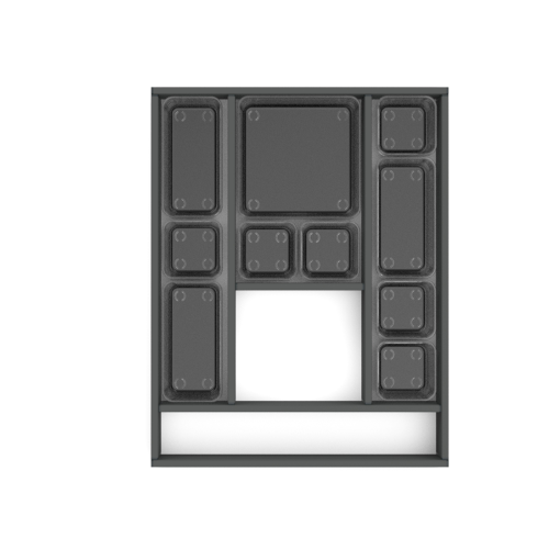 Organizzatore per cassetti Alumount 450x500
