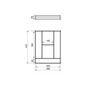 Organizzatore per cassetti Alumount 450x500