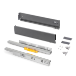 Cassetto esterno Vertex, 40kg, altezza 93mm con Push Sincro e regolazione 3D