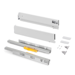 Cassetto esterno Vertex, 40kg, altezza 93mm con Push Sincro e regolazione 3D