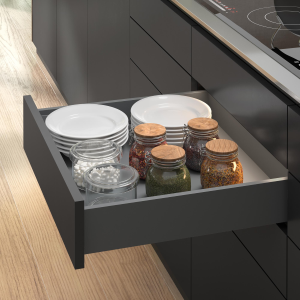 Cassetto esterno Vertex, 40kg, altezza 131mm con Push Sincro e regolazione 3D