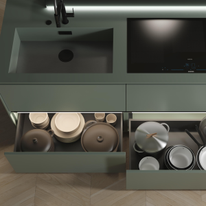 Cassetto esterno Vertex, 40kg, altezza 178mm e regolazione 3D per pannello da 18mm