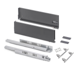 Cassetto esterno Vertex, 40kg, altezza 178mm e regolazione 3D per pannello da 18mm