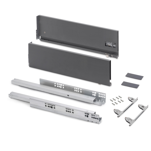 Cassetto esterno Vertex, 40kg, altezza 178mm e regolazione 3D per pannello da 18mm