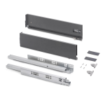 Cassetto esterno Vertex, 40kg, altezza 131mm e regolazione 3D per pannello da 18mm