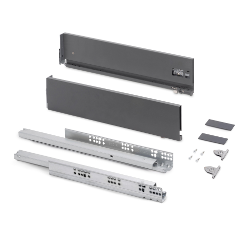 Cassetto esterno Vertex, 40kg, altezza 131mm e regolazione 3D per pannello da 18mm
