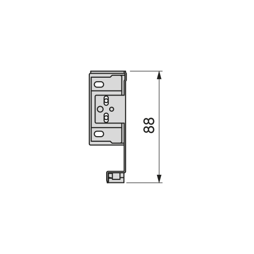 Cassetto esterno Simplex 25 kg altezza 88 mm
