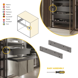 Set di 2 distanziale laterale per telaio Quartz