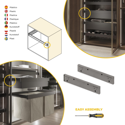 Set di 2 distanziale laterale per telaio Quartz