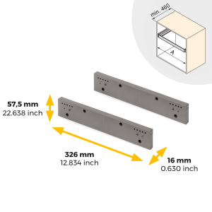 Set di 2 distanziale laterale per telaio Quartz
