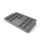 "Kit cassetto organizzatore e telaio regolabile Quartz per armadi, chiusura ammortizzata e estrazione totale
