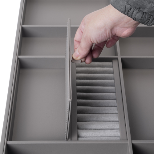 "Kit cassetto organizzatore e telaio regolabile Quartz per armadi, chiusura ammortizzata e estrazione totale