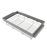 Kit cassetto in filo metallico e telaio regolabile Quartz per armadi, chiusura ammortizzata e estrazione totale