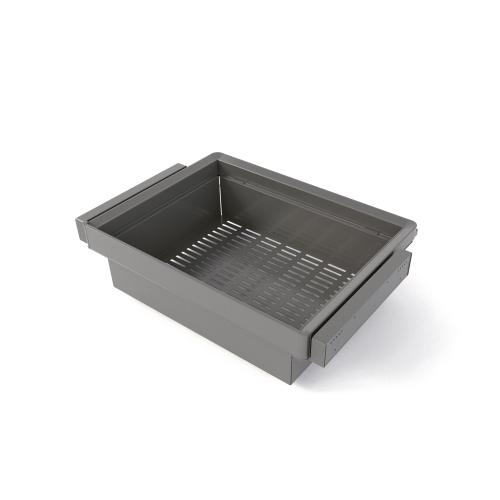 Kit cassetto metallico e telaio regolabile Quartz per armadi, chiusura ammortizzata e estrazione totale