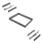 Telaio con guide a estrazione totale e chiusura morbida per accessori per armadi Quartz