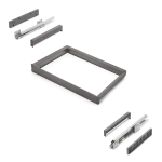 Telaio con guide a estrazione totale e chiusura morbida per accessori per armadi Quartz
