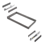 Telaio con guide a estrazione totale e chiusura morbida per accessori per armadi Quartz
