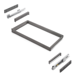 Telaio con guide a estrazione totale e chiusura morbida per accessori per armadi Quartz