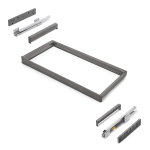 Telaio con guide a estrazione totale e chiusura morbida per accessori per armadi Quartz
