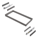 Telaio con guide a estrazione totale e chiusura morbida per accessori per armadi Quartz