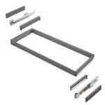 Telaio con guide a estrazione totale e chiusura morbida per accessori per armadi Quartz