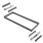 Telaio con guide a estrazione totale e chiusura morbida per accessori per armadi Quartz