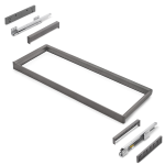 Telaio con guide a estrazione totale e chiusura morbida per accessori per armadi Quartz