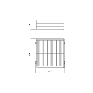 Cassetto in filo metallico per armadi e cabine armadio Quartz