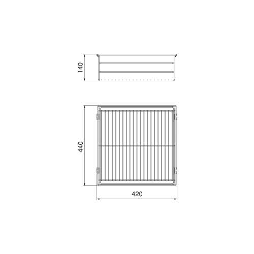 Cassetto in filo metallico per armadi e cabine armadio Quartz