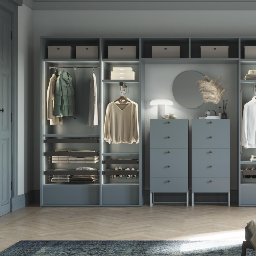 Cassetto in filo metallico per armadi e cabine armadio Quartz