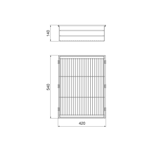 Cassetto in filo metallico per armadi e cabine armadio Quartz