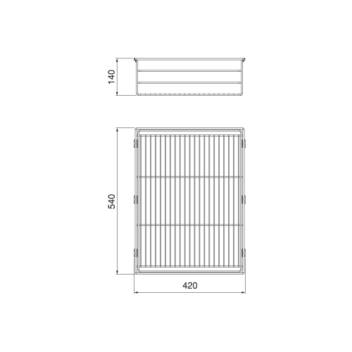 Cassetto in filo metallico per armadi e cabine armadio Quartz