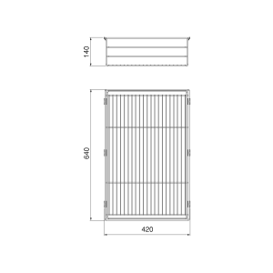 Cassetto in filo metallico per armadi e cabine armadio Quartz