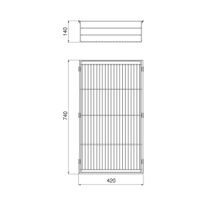 Cassetto in filo metallico per armadi e cabine armadio Quartz