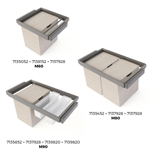 Cesto portabiancheria per armadi e cabine armadio Quartz