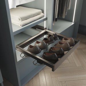 Cassetto portascarpe per armadi e cabine armadio Quartz